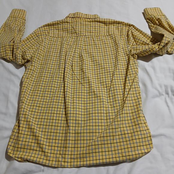 Jos.A.Bank Executive Collection Medium Long-Sleeved Button-Up Yellow/Blue Plaid - Picture 5 of 8